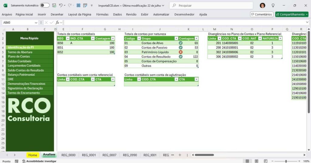 projeto de consultoria em excel